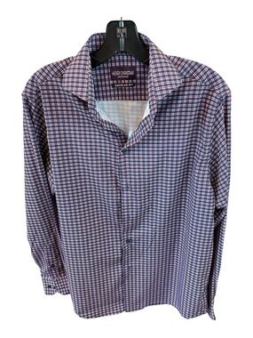 Henri Christian Navy & Red Check Men's Dress Shirt